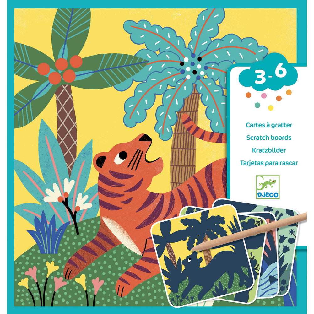 Kratzbild für Kleinkinder  - Große Tiere - Tublu.de