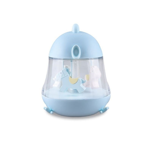 Musik-Nachtlampe – Blauer Küken mit Karussell