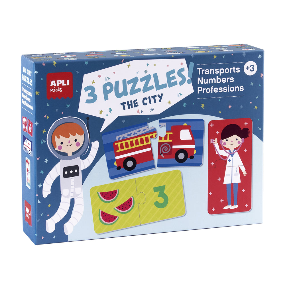 Zweiteiliges Puzzle-Set – Stadt 3+