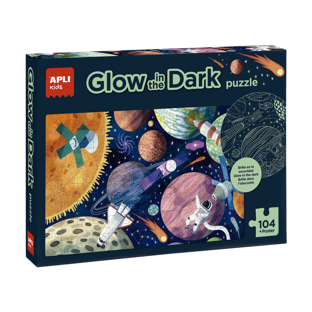 Im Dunkeln leuchtendes Puzzle – Sonnensystem 5+