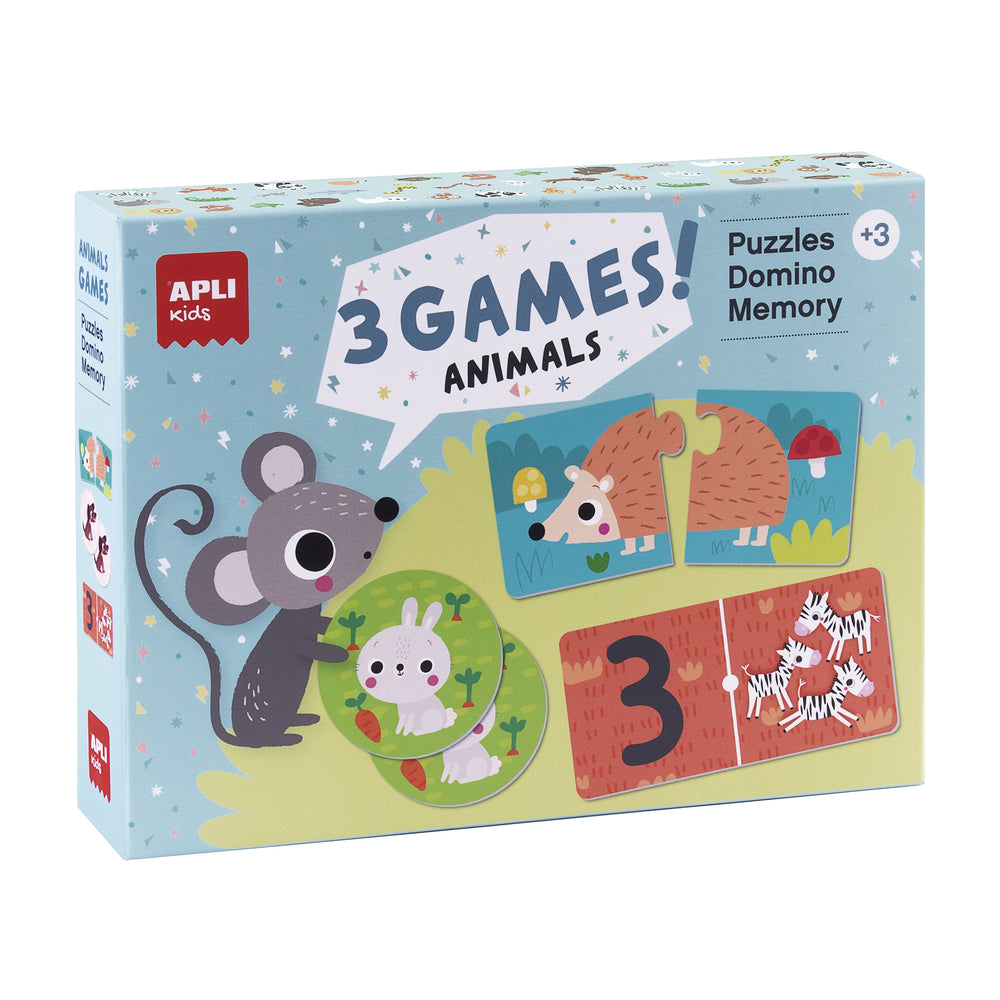 3er-Spieleset – Tiere
