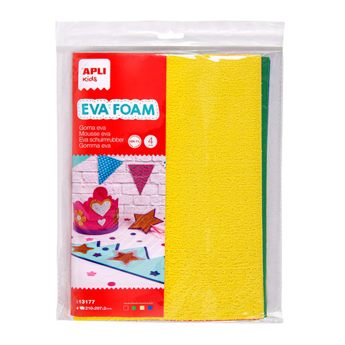 EVA-Schaumstoff in A4-Bögen – PLUSH, 4 Stück