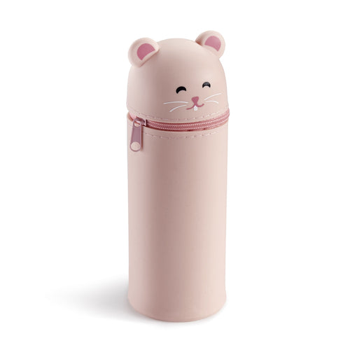 Silikon-Federmäppchen mit Tiermotiv – Maus