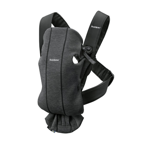 Babytrage MINI 3D Jersey – Grau-Schwarz