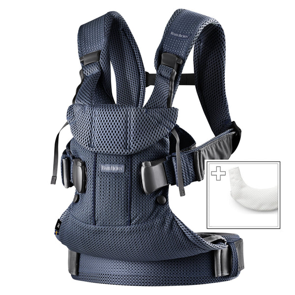 Babytrage ONE AIR – Marineblau + Lätzchen