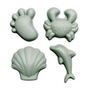Silikon-Sandförmchen, 4 Stück – Salbei - Tublu.de