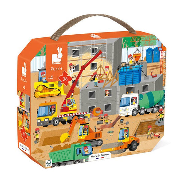 Puzzle im Koffer Made in France – Baustelle 36 Teile 4+