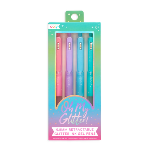 Glitzernde Gelstifte, 4er-Set – Oh My Glitter