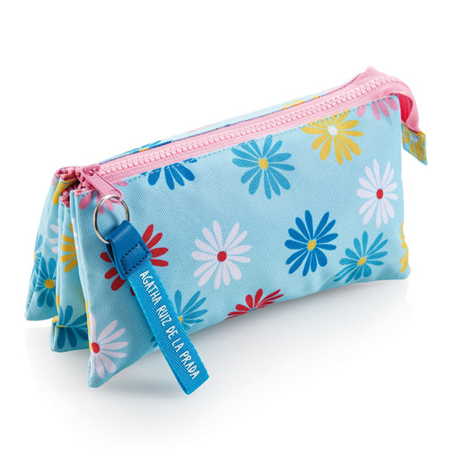 Dreifaches Federmäppchen – Gänseblümchen