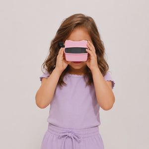 Retro 3D-Betrachter mit räumlichem Bildeffekt - Rosa