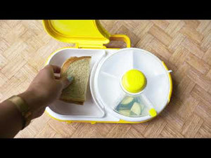 Frühstücksbox für Kinder Lunchbox Snack Spinner 2in1 – Blueberry Blue