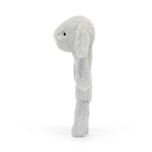 Jellycat weiche graue Plüsch Rassel Hase Baby zum Greifen und Spielen