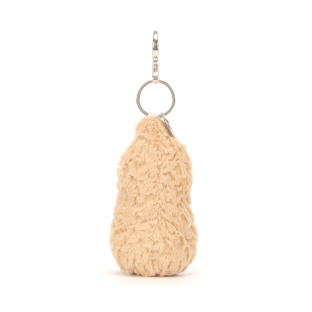 Jellycat Schlüsselanhänger - Fröhlicher Erdnuss 18 cm Kuschelanhänger mit Metallclip