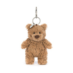 Jellycat Schlüsselanhänger - Teddybär Bartholomäus 12 cm Plüsch Kuscheltier hellbraun