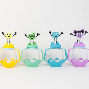 Glo Pals Zabawka progresywna mit Sensorik-Glas zum Befüllen mit Wasser – violett und weiteren farbigen Varianten