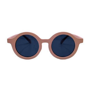 FOLLOW the duck Sonnenbrille Craspedia – Blush Rose 3–8 Jahre mit rundem Rahmen und dunklen Gläsern