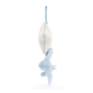 Jellycat Spieluhr mit Häschen und Stern Hellblau 30 cm aus weichem Plüsch zum Aufhängen