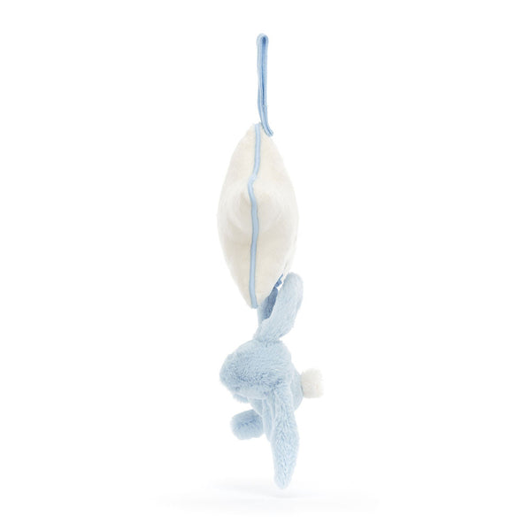 Jellycat Spieluhr mit Häschen und Stern Hellblau 30 cm aus weichem Plüsch zum Aufhängen