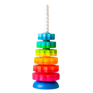 Farbenfroher SpinAgain Stapelturm kaufen von Fat Brain Toys für interaktives Spielen und Lernen