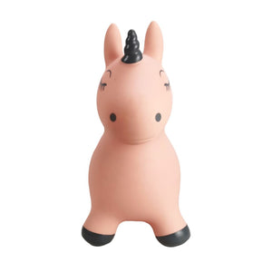 Find that Hippo Springer Einhorn in Rosa mit schwarzem Horn und Hufen zum Hüpfen und Spielen