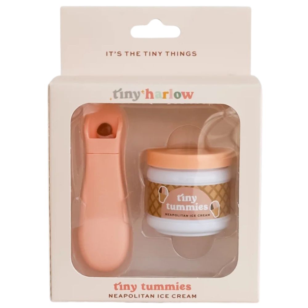 Tiny Harlow magisches Glas Füttern Puppen Set mit einem Löffel und einer Eiscreme Verpackung